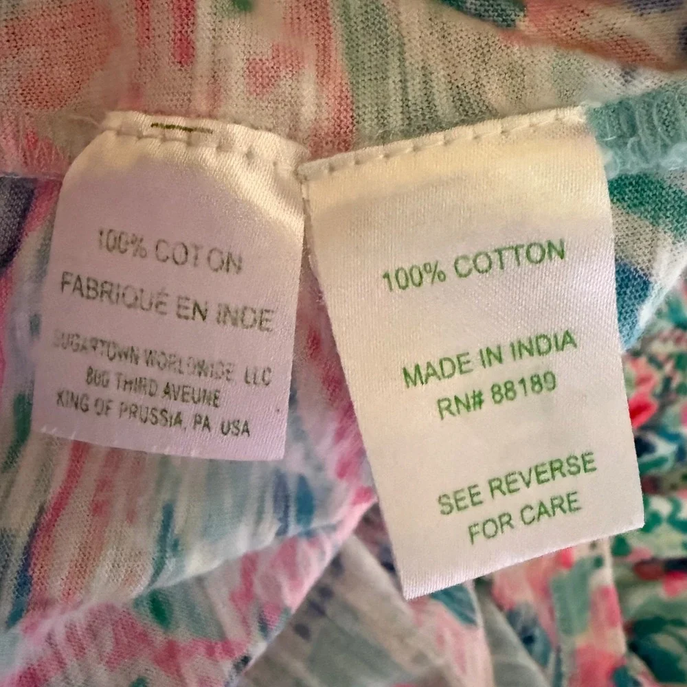 Lilly Pulitzer Essie Sleeveless Top Size S Serene Blue Gypsea Cotton 97864 - Picture 4 of 9